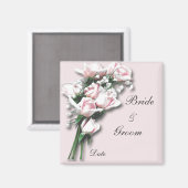 Rose Bride&Groom Magnet (Vorderseite/Rückseite)