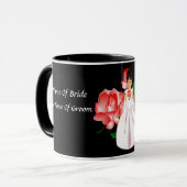 Rose "Bride III" Tasse - individuell anpassbar (Vorderseite Links)