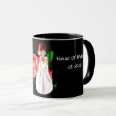 Rose "Bride III" Tasse - individuell anpassbar (VorderseiteRechts)