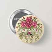 Rose Bride Wedding Button Taste (Vorne & Hinten)