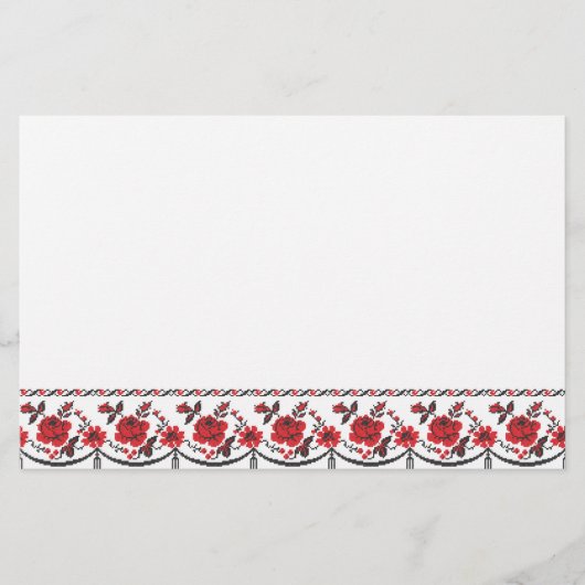 Rose Briefpapier (Vorderseite)