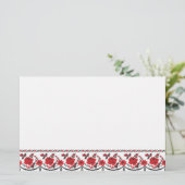 Rose Briefpapier (Stehend Vorderseite)