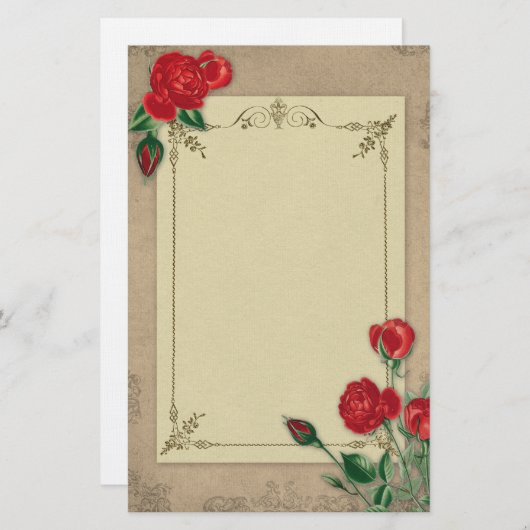 Rose Briefpapier (Vorne/Hinten)