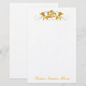 Rose Briefpapier (Vorne/Hinten)