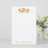 Rose Briefpapier (Stehend Vorderseite)