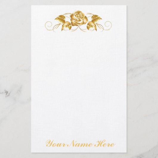 Rose Briefpapier (Vorderseite)