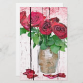 Rose Briefpapier (Vorne/Hinten)