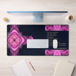 Rose broken heart in black in the powder & Dubbio Schreibtischunterlage