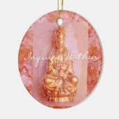 Rose-Bronze Kwan Yin Keramikornament (Links)