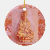 Rose-Bronze Kwan Yin Keramikornament (Hinten)