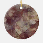 Rose Brown Marble Keramik Ornament (Hinten)