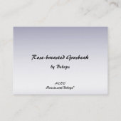Rose-Brustbarsch Visitenkarte (Rückseite)