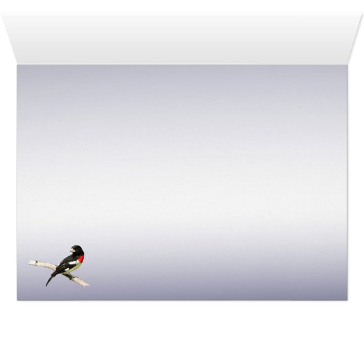 Rose-Brustkorb-Blankkarte (Innenansicht Horizontal (Unten))