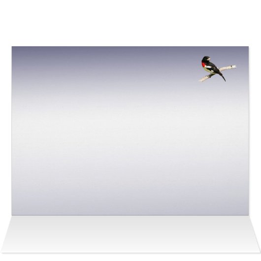 Rose-Brustkorb-Blankkarte (Innenansicht Horizontal (Oben))