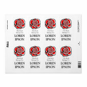 Rose Buchzeichen (Vorne)