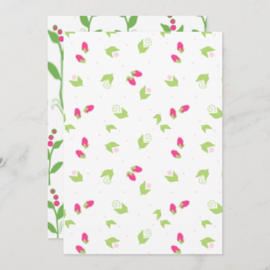 Rose Bud Blume Paper (Vorne/Hinten)