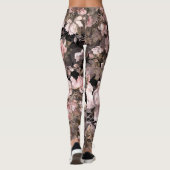 Rose Bud Bouquet Muster Leggings (Rückseite)