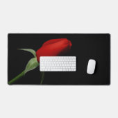 Rose Bud Liebe Elegantes Foto Schreibtischunterlage (Tastatur & Maus)