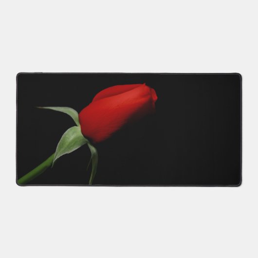 Rose Bud Liebe Elegantes Foto Schreibtischunterlage (Vorderseite)