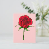 Rose Bud Postkarte (Stehend Vorderseite)