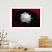 Rose Bud (Schwarz & Weiß) Poster (Küche)