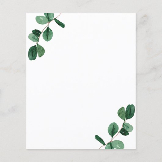 Rose/Budget Kinderdusche Einladung. Flyer (Hinten)