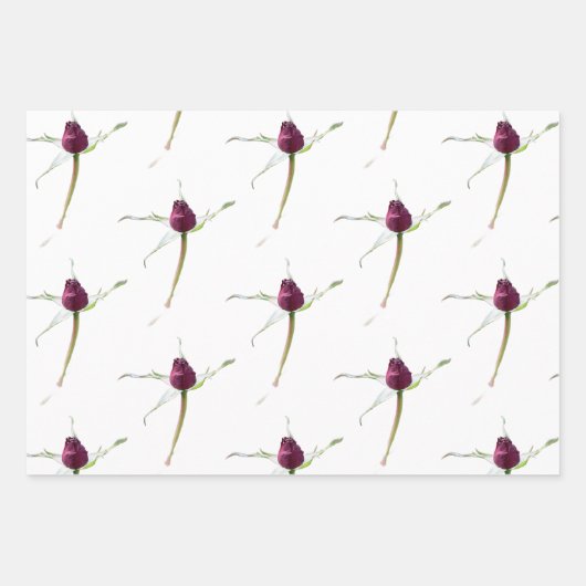 Rose Buds, Wrapping Paper Geschenkpapier Set (Vorderseite 3)