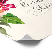 Rose Burgund/Cream Wedding Brautparty ID584 Poster (Ecke)