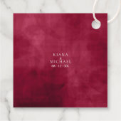 Rose Burgund/Cream Wedding Danke, ID584 Geschenkanhänger (Rückseite)