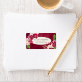 Rose Burgund/Cream Wedding ID584 Adressaufkleber (Insitu)