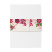 Rose Burgund/Cream Wedding ID584 Einladungsbanderole (Rückseitenbeispiel)