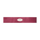 Rose Burgund/Cream Wedding ID584 Einladungsbanderole (Flach)