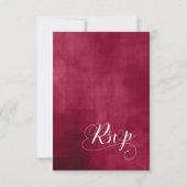 Rose Burgund/Cream Wedding RSVP ID584 Karte (Rückseite)