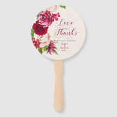 Rose Burgund/Cream Wedding Zeremonie ID584 Fächer (Vorderseite)