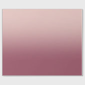 Rose Burgund und Blush Pink Ombre Geschenkpapier (Flach)