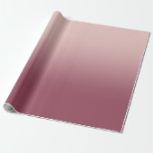 Rose Burgund und Blush Pink Ombre Geschenkpapier (Ungerollt)