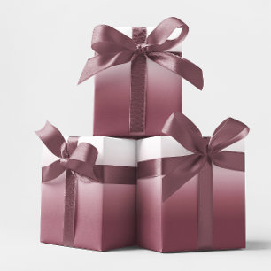 Rose Burgund und Weiß Ombre Geschenkpapier