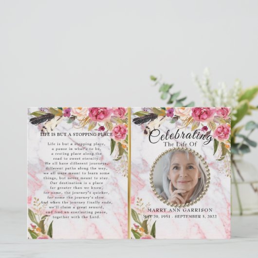 Rose Burgundy Blush Feier des Programms "Leben" (Stehend Vorderseite)