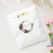 Rose Burgundy Floral Wedgram Geschenktütchen (Versiegelt)