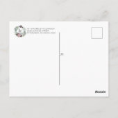 Rose Burgundy Rustic Boho Bridal Dusche Einladung Postkarte (Rückseite)