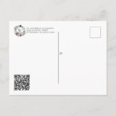 Rose Burgundy Rustic Boho Bridal Dusche Einladung Postkarte (Rückseite)