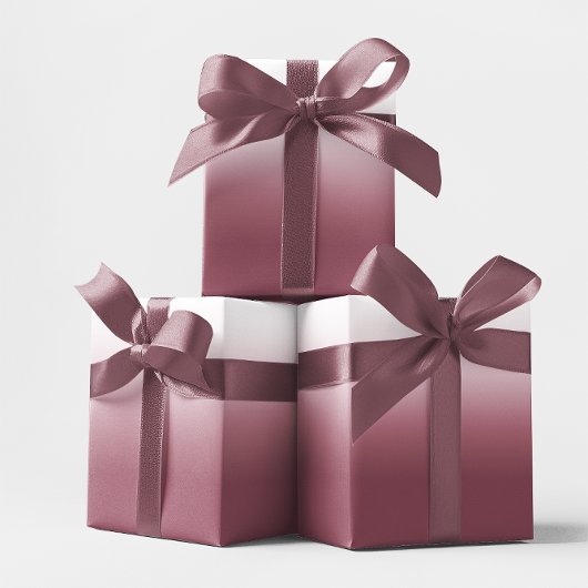 Rose Burgundy und White Ombre Geschenkpapier