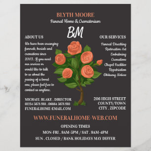 Rose Bush, Bestattungsinstitut, Direktoren Flyer
