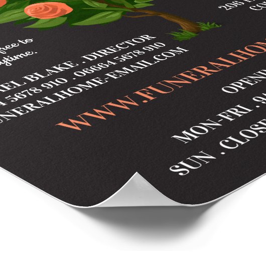 Rose Bush, Funeral Home, Directors Poster (Ecke)