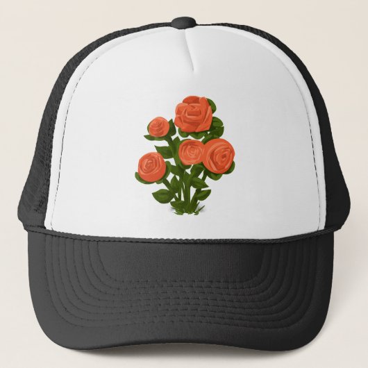 Rose Bush Rose Orange Blume Rose Garden Floral. Truckerkappe (Vorderseite)