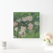 Rose Bush von Vincent Van Gogh Quadratische Wanduhr (Zuhause)