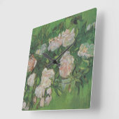 Rose Bush von Vincent Van Gogh Quadratische Wanduhr (Winkel)