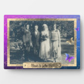 Rose Butterfisch Tabletop Plaque mit Easel Fotoplatte (Vorderseite)