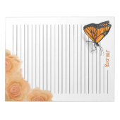 Rose & Butterfly 40-seitiges JW Notizblock (Vorderseite)