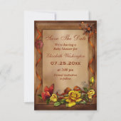 Rose & Butterfly Babydusche Save the Date (Rückseite)